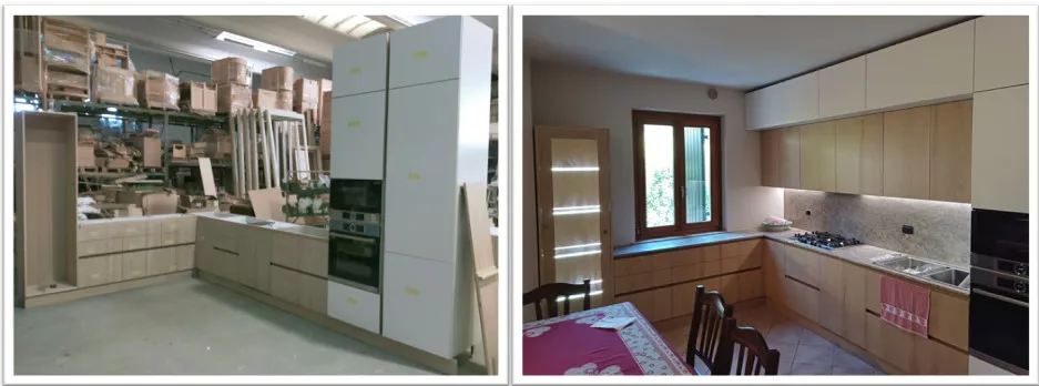 Cucina ad angolo su misura