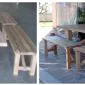 Tavolo e panche in legno rovere di recupero